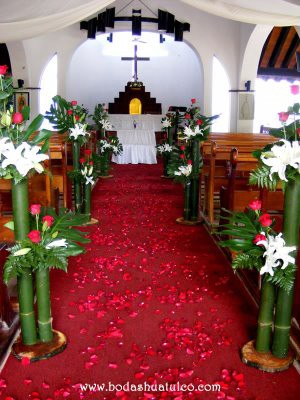 Bambu y rosas